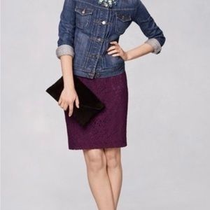 The Limited | purple laced skirt NWOT Sz 8